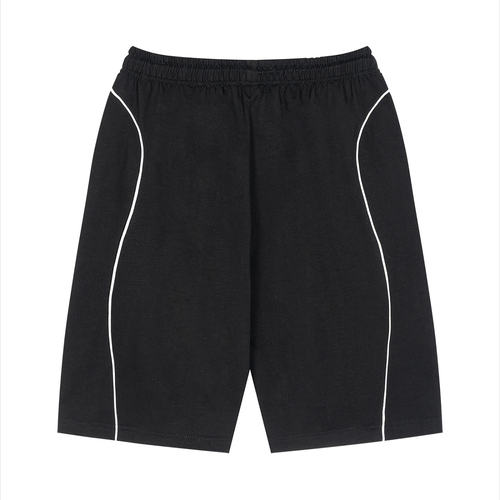 Sporty Piping Drawstring Shorts