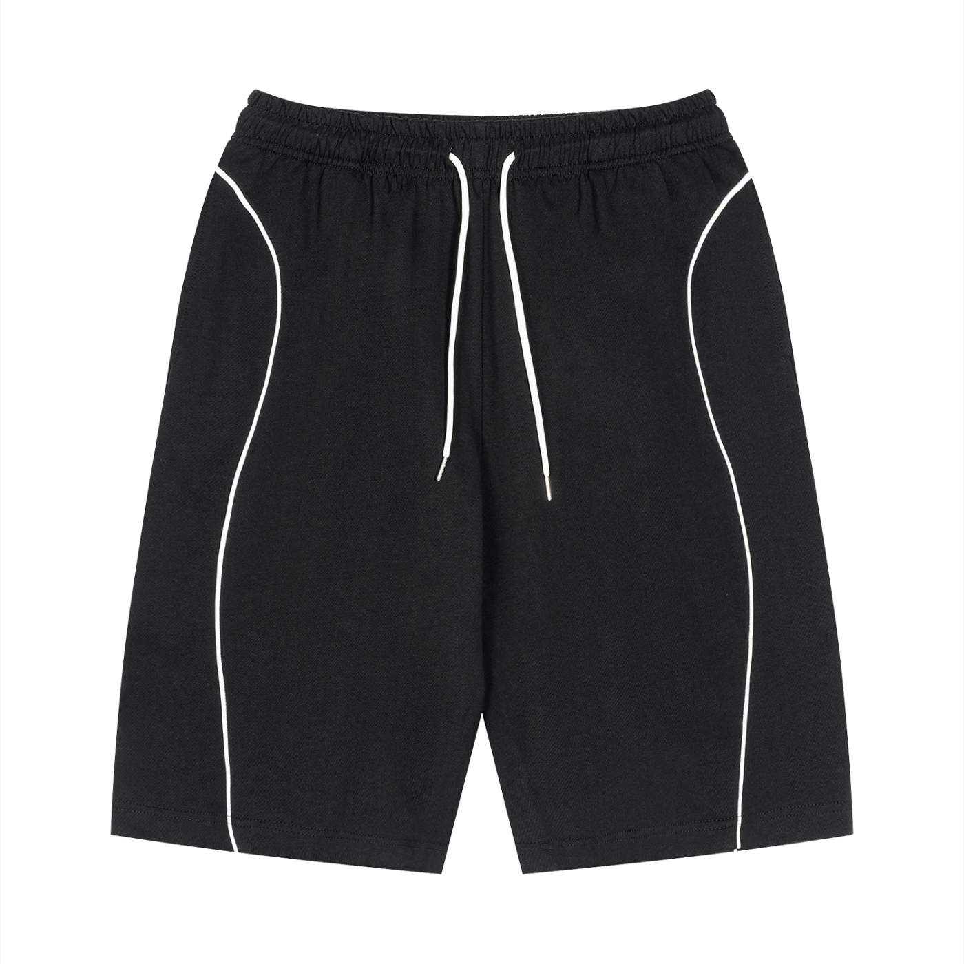 Sporty Piping Drawstring Shorts